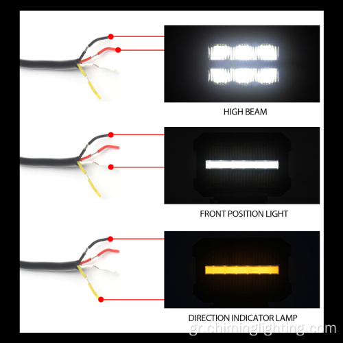 12V 24V αδιάβροχες φωτεινές ράβδους LED 4,5 ιντσών διπλής γραμμής LED 30W LED LIGHT για φορτηγό